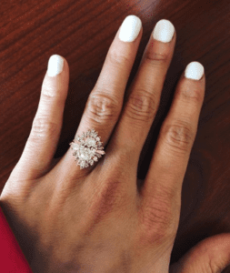 Star sign engagement ring