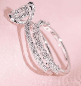 engagement and wedding ring